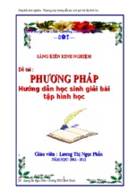 Skkn phương pháp hướng dẫn học sinh giải bài tập hình học