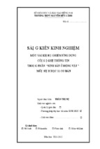 Skkn-một vài kinh nghiệm ứng dụng công nghệ thông tin trong phần “sinh sản ở động vật ” môn sinh học 11 cơ bản
