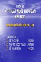 Bài thuyết trình kỹ thuật nuôi thủy sản kết hợp mô hình nuôi kết hợp cá – lúa