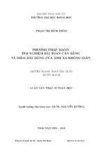 Phương pháp mann tìm nghiệm bài toán cân bằng và điểm bất động của ánh xạ không giãn - luận văn thạc sĩ toán học