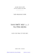 Tam thức bậc (α,β) và ứng dụng - luận văn thạc sĩ toán học