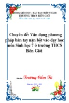 Vận dụng phương pháp bàn tay nặn bột vào học môn sinh học 7