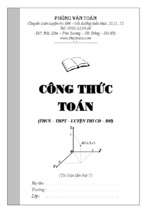 Công thức toán luyện thi đại học