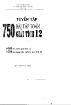 750 bài toán giải tích lớp 12