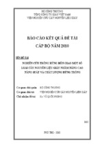 Nghiên cứu trồng rừng hỗn giao một số loại cây nguyên liệu giấy nhằm nâng cao năng suất và chất lượng