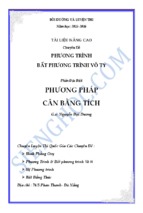 Chuyên đề cân bằng tích