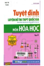 Tuyệt đỉnh tinh tuyển luyện đề thi thpt quốc gia môn hóa học tập 2