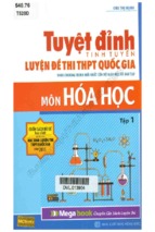 Tuyệt đỉnh tinh tuyển luyện đề thi thpt quốc gia môn hóa học tập 1