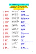 Tính từ thông dụng trong Tiếng Anh