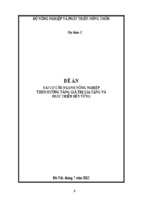 đề án tái cơ cấu ngành nông nghiệp theo hướng tăng giá trị gia tăng và phát triển bền vững