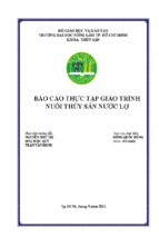 Báo cáo thực tập nuôi thủy sản nước lợ tại nha trang