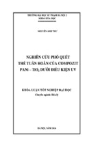 Khóa luận hóa học-nghiên cứu phổ quét thế tuần hoàn của compozit pani - ti02 dưới điều kiện uv