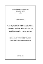 Khóa luận tốt nghiệp vận dụng quan điểm của g.polya vào việc hướng dẫn giải bài tập chương ii phần v sinh học 12