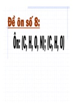 Các bài ôn thi đại học môn hoá