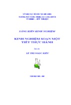 Skkn-kinh nghiệm soạn một tiết thực hành môn công nghệ 11