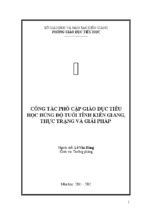 Skkn-công tác phổ cập giáo dục tiểu học đúng độ tuổi tỉnh kiên giang, thực trạng và giải pháp