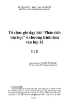 Skkn-tổ chức giờ dạy bài “phân tích văn học” ở chương trình làm văn lớp 12