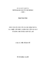 Luận án-phân tích cấu trúc cầu các sản phẩm thịt và cá nghiên cứu thực nghiệm theo tiếp cận kinh tế l ượng cho trường hợp việt nam