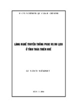 Luận án-làng nghề truyền thống phục vụ du lịch ở thừa thiên huế