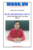 Bộ đề thi minh họa chuẩn cho kì thi thpt quốc gia môn toán năm 2016-đặng việt hùng