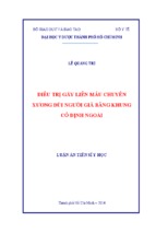 điều trị gãy liên mấu chuyển xương đùi người già bằng khung cố định ngoài