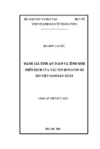 đánh giá tính an toàn và tính sinh miễn dịch của vắc xin rotavin-m1 do việt nam sản xuất