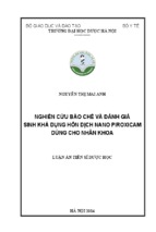 Nghiên cứu bào chế và đánh giá sinh khả dụng hỗn dịch nano piroxicam dùng cho nhãn khoa