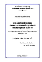 Chính sách thúc đẩy xuất khẩu hàng hóa của việt nam vào thị trường eu trong điều kiện tham gia vào wto [full]