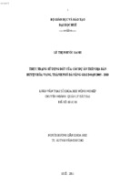 Thực trạng sử dụng đất của các dự án trên địa bàn huyện hòa vang, thành phố đà nẵng 