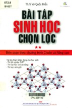 Bài tập sinh học chọn lọc tập 2-võ quốc hiển