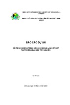 Báo cáo dự án cải tiến chương trình môn học nông lâm kết hợp tại trường đại học tây nguyên