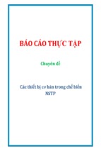 Bctt chuyên đề các thiết bị cơ bản trong chế biến nstp