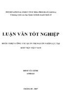 Hoàn thiện công tác quản trị nguồn nhân lực tại bảo việt việt nam. luận văn ths. quản trị kinh doanh
