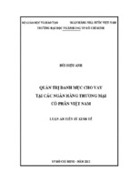 Quản trị danh mục cho vay tại các ngân hàng thương mại cổ phần việt nam