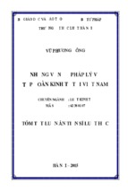 Những vấn đề pháp lý về tập đoàn kinh tế tại việt nam [tt]