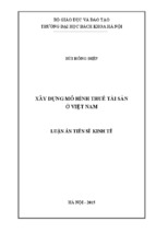 Xây dựng mô hình thuế tài sản ở việt nam 