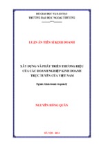 Xây dựng và phát triển thƣơng hiệu của các doanh nghiệp kinh doanh trực tuyến của việt nam