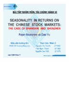 Bài tập nhóm seasonality in returns on the chinese stock markets_the case of shanghai and shenzhen, luận văn tốt nghiệp đại học, thạc sĩ, đồ án,tiểu luận tốt nghiệp