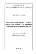 định hướng giá trị hôn nhân của thanh niên theo đạo thiên chúa ở hà nội hiện nay (nghiên cứu tại nhà thờ thái hà và nhà thờ thạch bích)