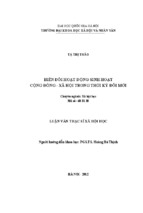 Biến đổi hoạt động sinh hoạt cộng đồng - xã hội trong thời kỳ đổi mới