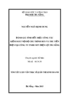 đánh giá tính hứu hiện công tác kiểm soát nội bộ chu trình bán và thu tiền điện tại công ty tnhh mtv điện lực đà nẵng
