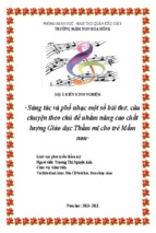 Skkn-sáng tác và phổ nhạc một số bài thơ, câu chuyện theo chủ đề nhằm nâng cao chất lượng giáo dục thẩm mĩ cho trẻ mầm non
