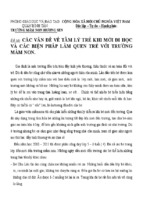 Skkn các vấn đề về tâm lý trẻ khi mới đi học và các biện pháp làm quen trẻ với trường mầm non