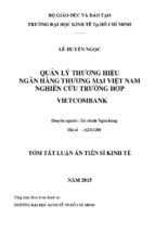 Quản lý thƣơng hiệu ngân hàng thƣơng mạ t nam nghiên cứu trƣờng hợp vietcombank [tt]