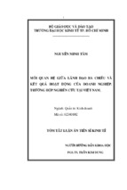 Mối quan hệ giữa lãnh đạo ba chiều và kết quả hoạt động của doanh nghiệp-trường hợp nghiên cứu tại việt nam [tt]