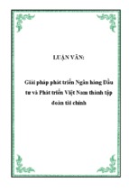 Luận văn giải pháp phát triển ngân hàng đầu tư và phát triển việt nam thành tập đoàn tài chính