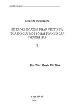 Skkn sử dụng phương pháp véctơ và tọa độ giải một số bài toán sơ cấp thường gặp