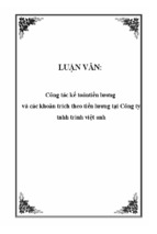 Công tác kế toán tiền lương và các khoản trích theo tiền lương tại