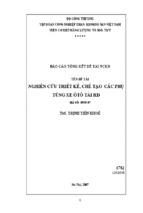 Báo cáo tổng kết đề tài nghiên cứu khoa học nghiên cứu thiết kế, chế tạo các phụ tùng xe ôtô tải hd