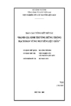 Báo cáo tổng kết đề tài đánh giá sinh trưởng rừng trồng bạch đàn vùng nguyên liệu giấy